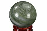 Polished Green Hair Jasper Sphere - China #116227-1